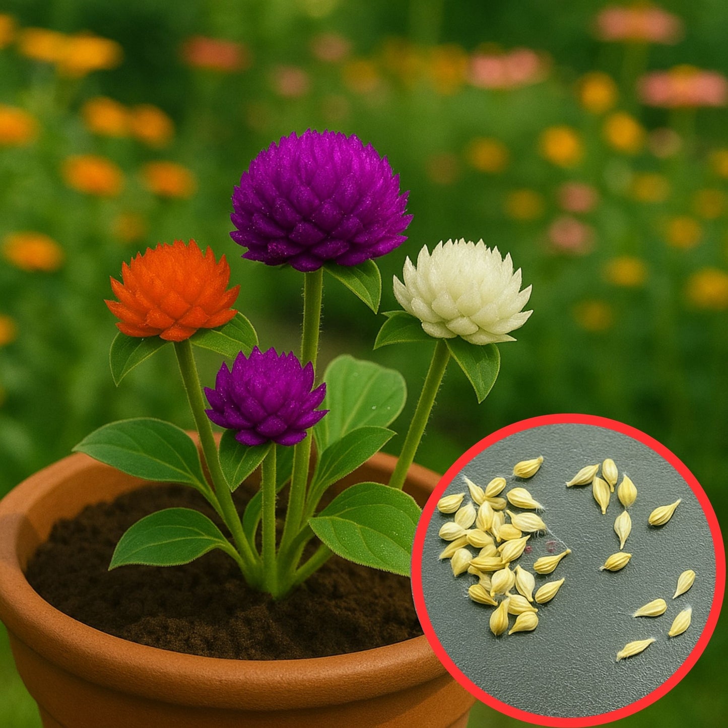 Gomphrena Choice Mixed  seeds