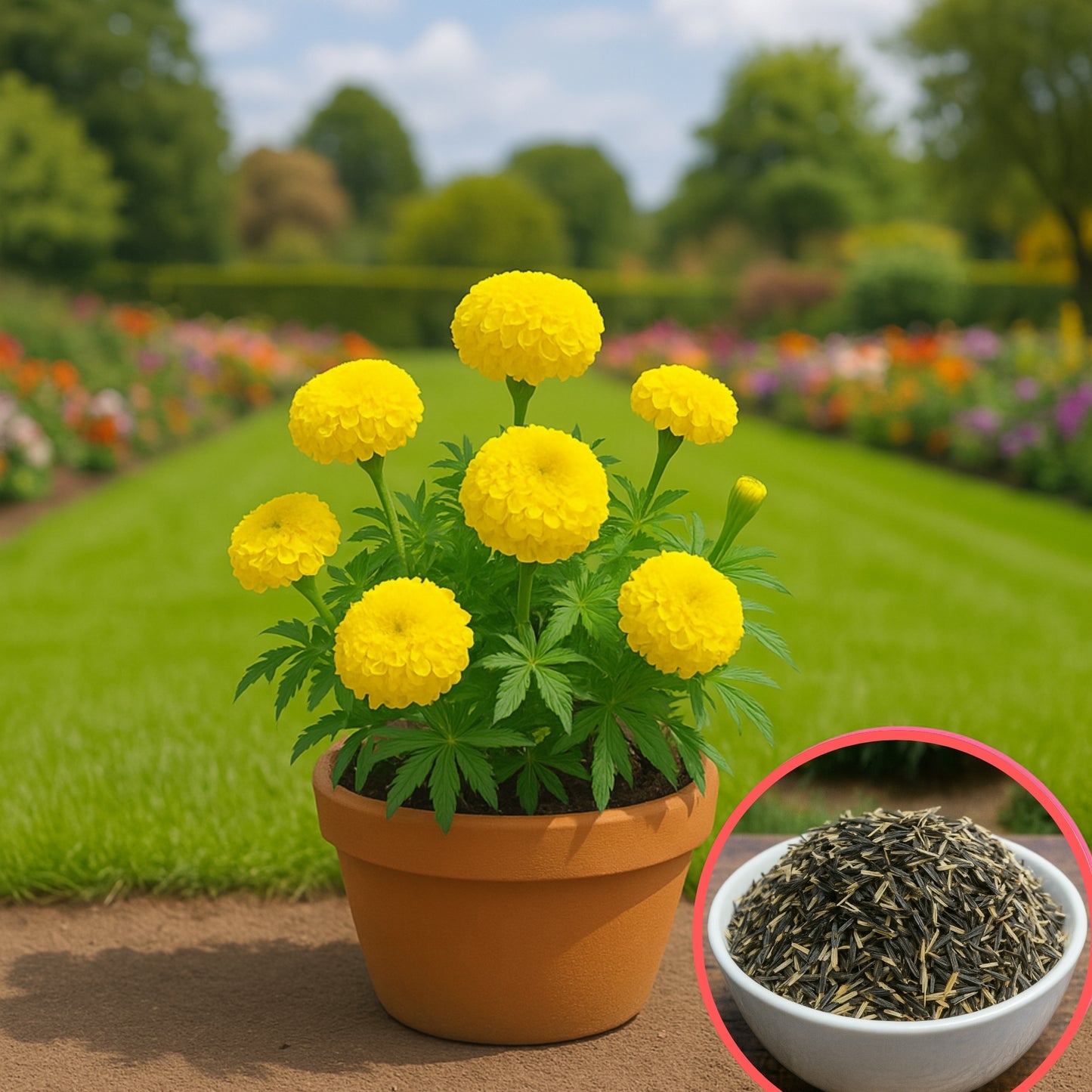 F2 Yellow Marigold Flower Seeds